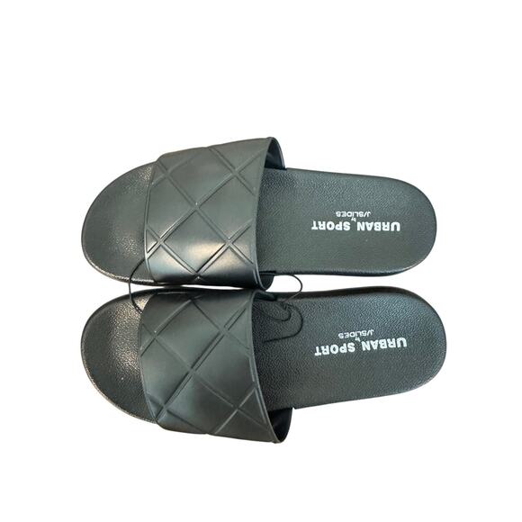 NEW J SLides by Urban Sport Fabio Black Slide On Sandals Casual Womens Size 8 - Picture 3 of 5
